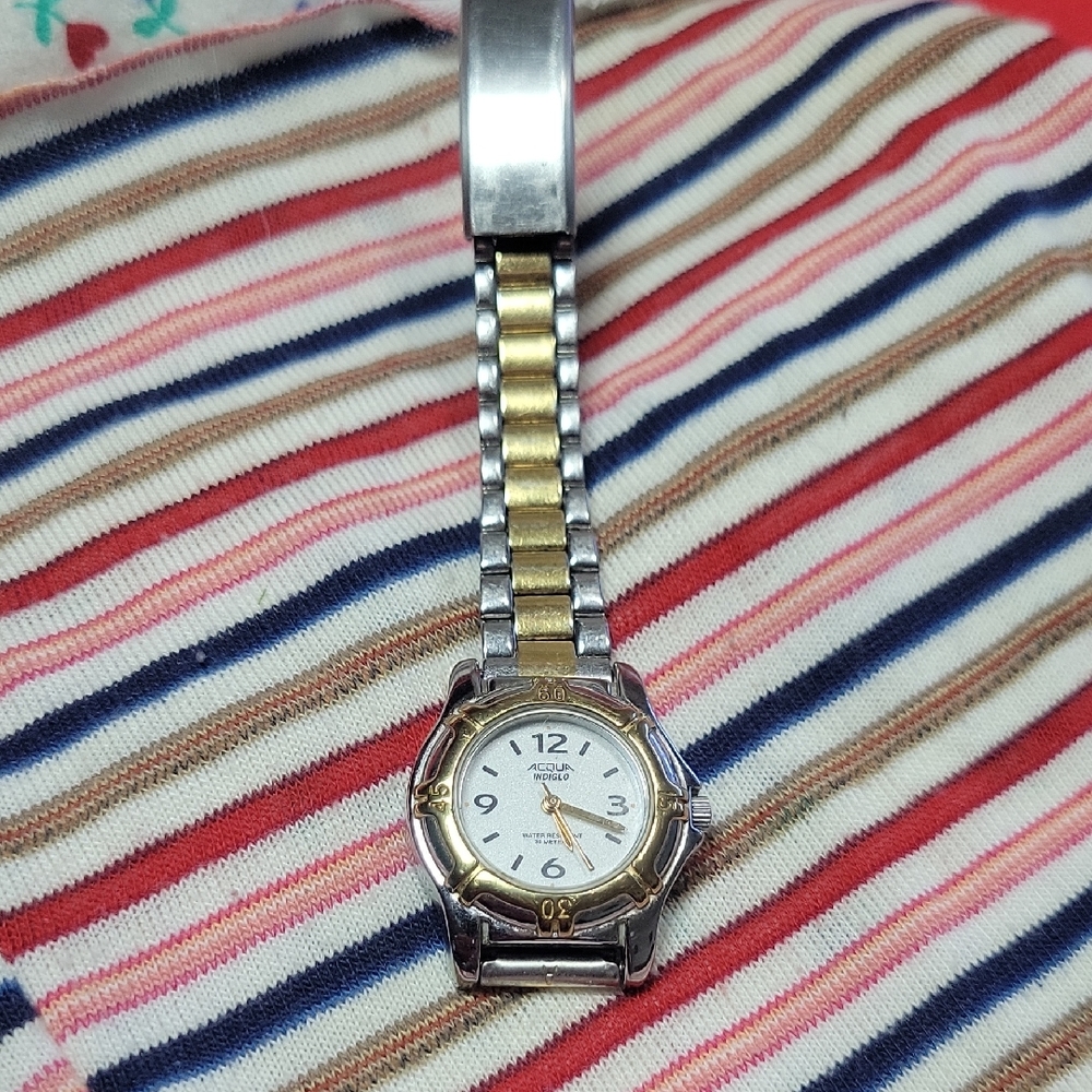 Vintage Acqua Two-Tone Silver and Gold Watch